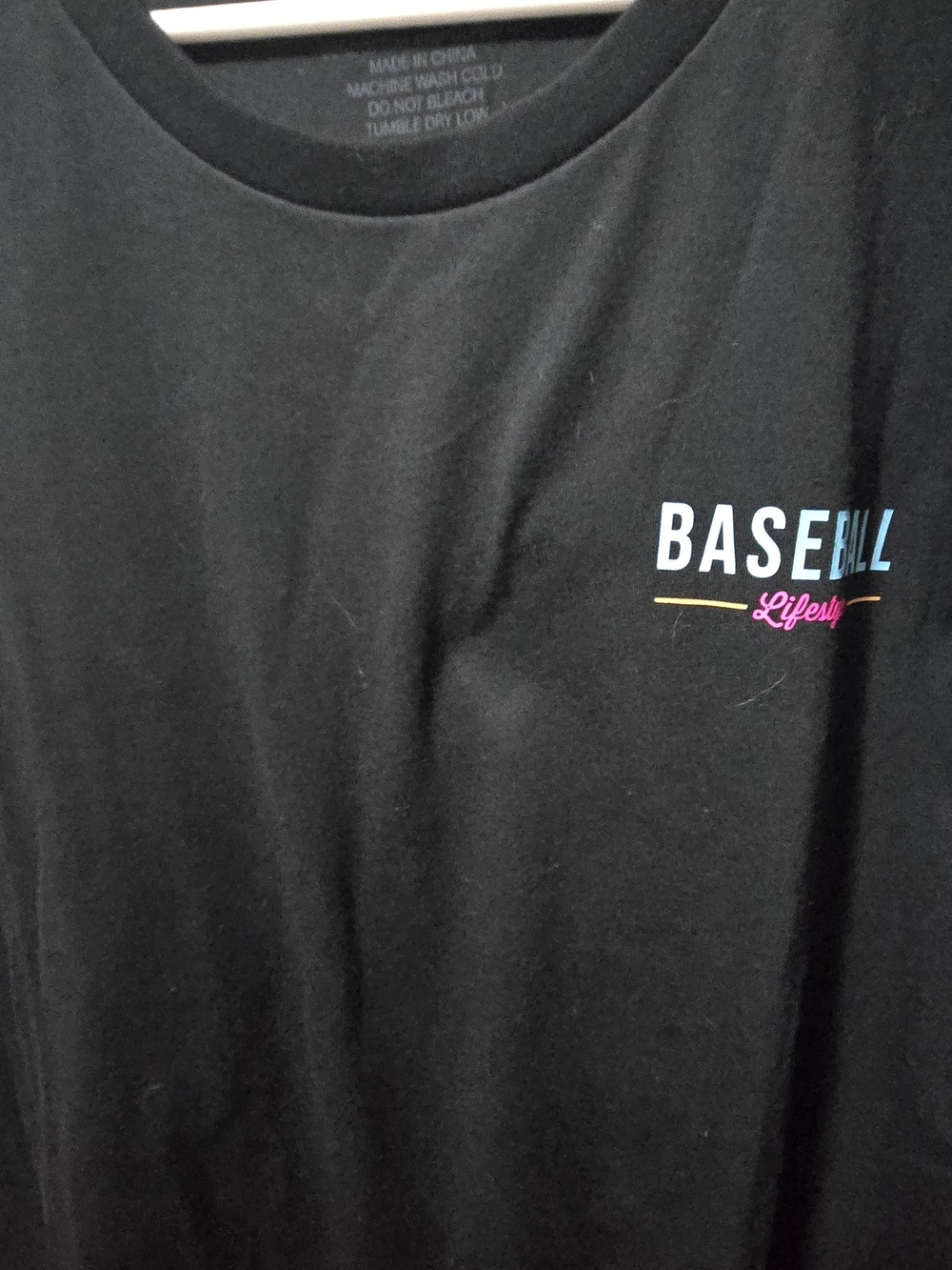 BASEBALL Lifestyle Men's Black Short Sleeve Graphic Tee
